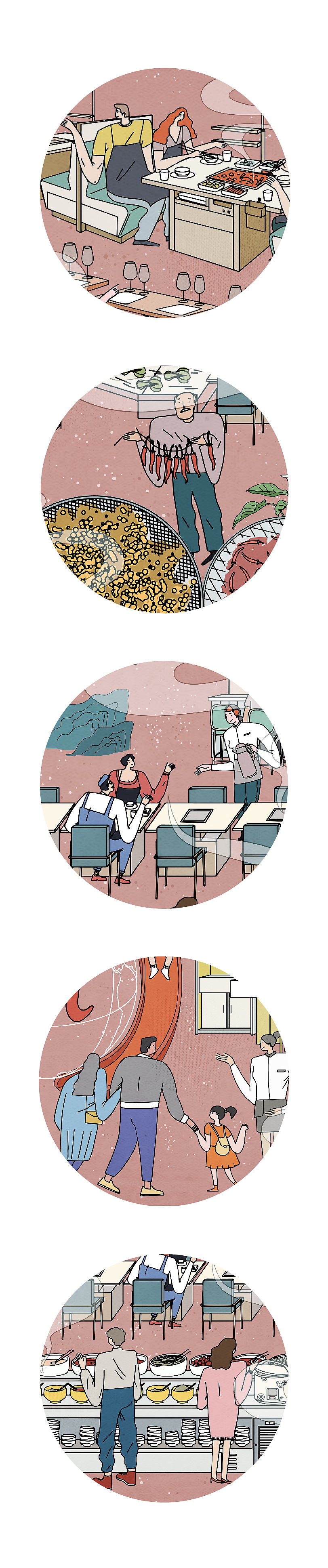 布林插画×海底捞大型壁画(图ZMzI4MjM3MjQw) - 商业插画 - 站酷设计师布林Brin原创素材 - 站酷ZCOOL