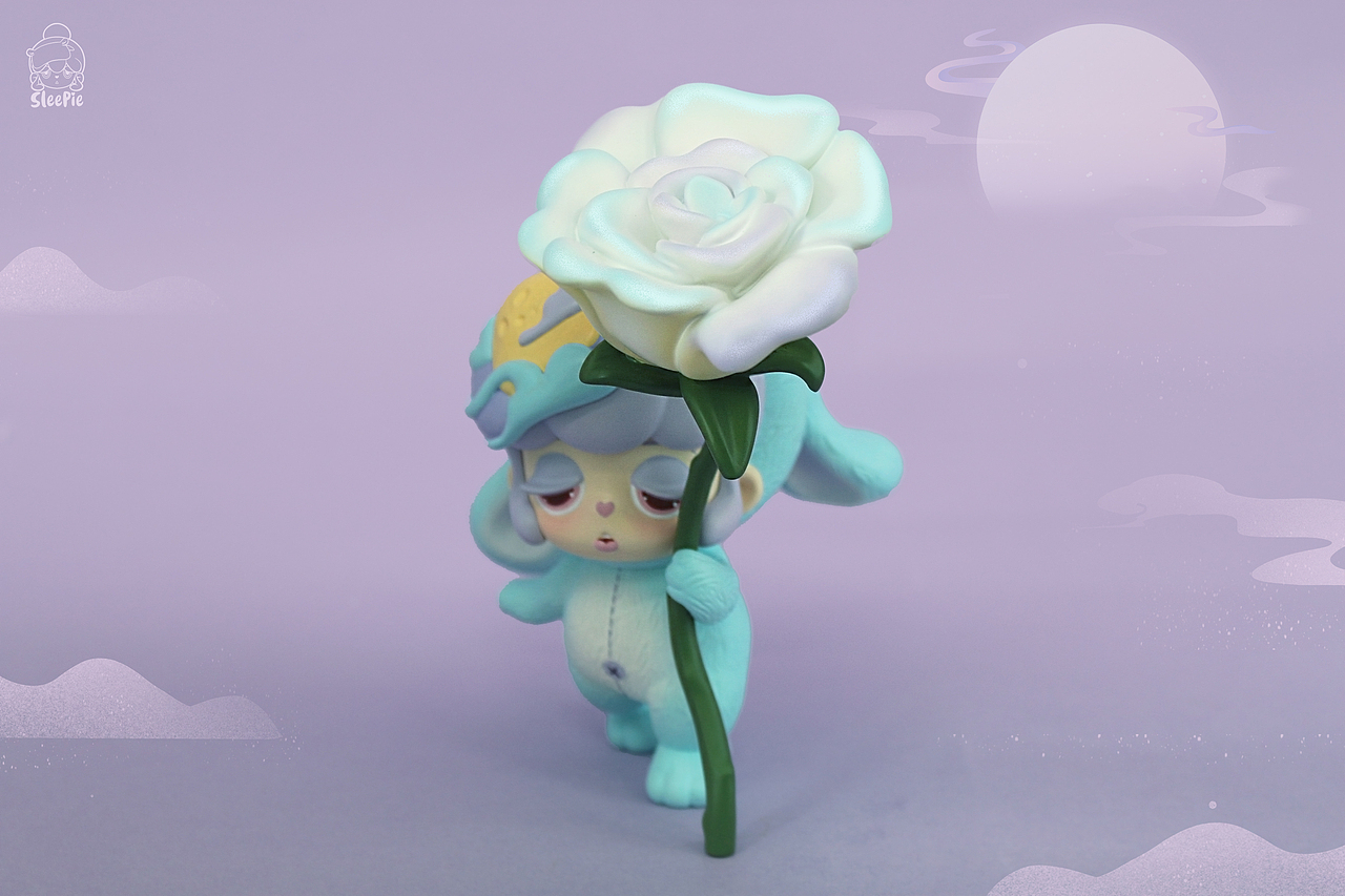 潮玩IP设计丨SLEEPIE眼罩妹LOVE兔-限量款大娃