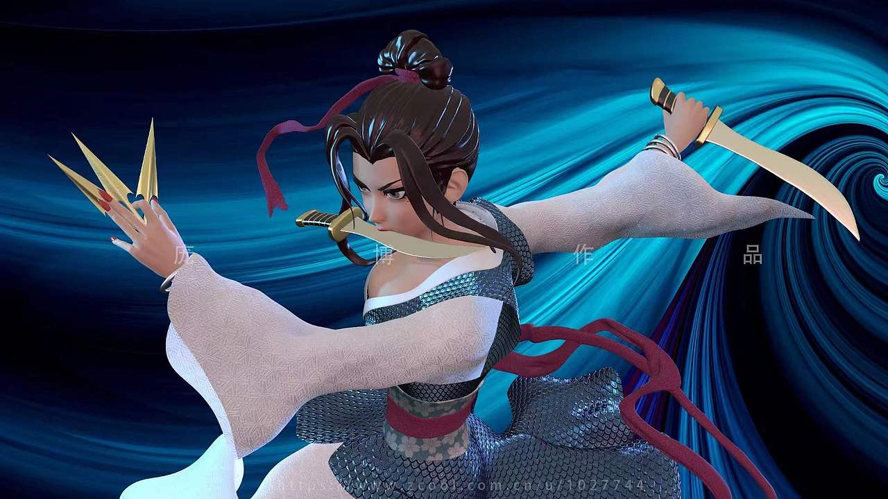 《小浣熊百将传》手游 花荣+孙二娘手办