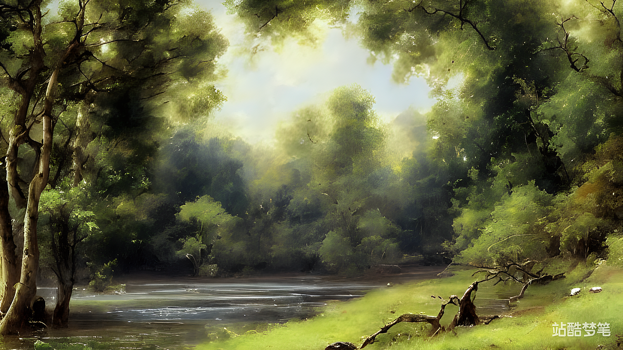 #站酷梦笔#暮春野渡