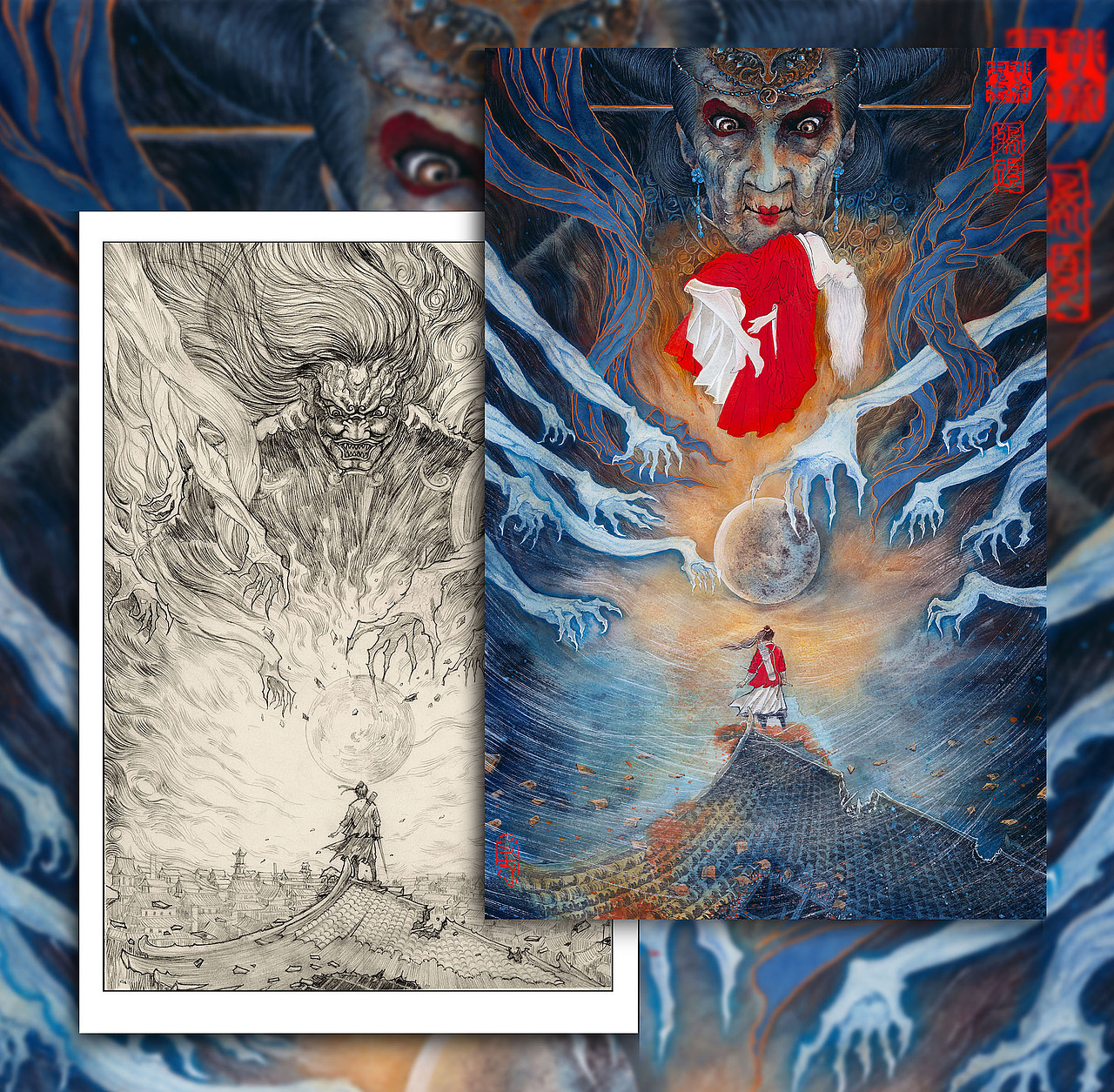 聊斋之鸦头（图ZMzAzNTMwODM2） - 艺术插画 - 站酷设计师弎丈原创素材 - 站酷ZCOOL