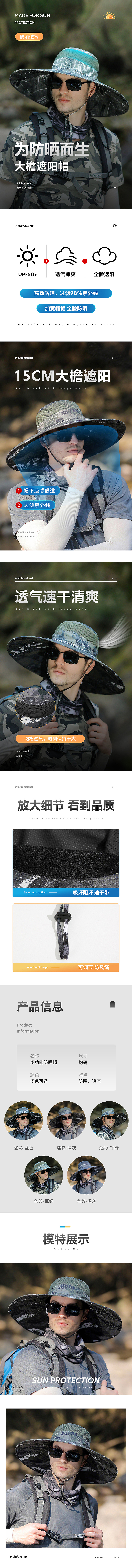 大檐土貨漁夫帽詳情頁（圖ZMzA3ODA3MjI4） - 電商 - 站酷設(shè)計師Z42068825原創(chuàng)素材 - 站酷ZCOOL