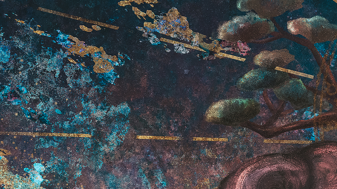 岩彩新国风插画古风国潮小神仙——小寿星