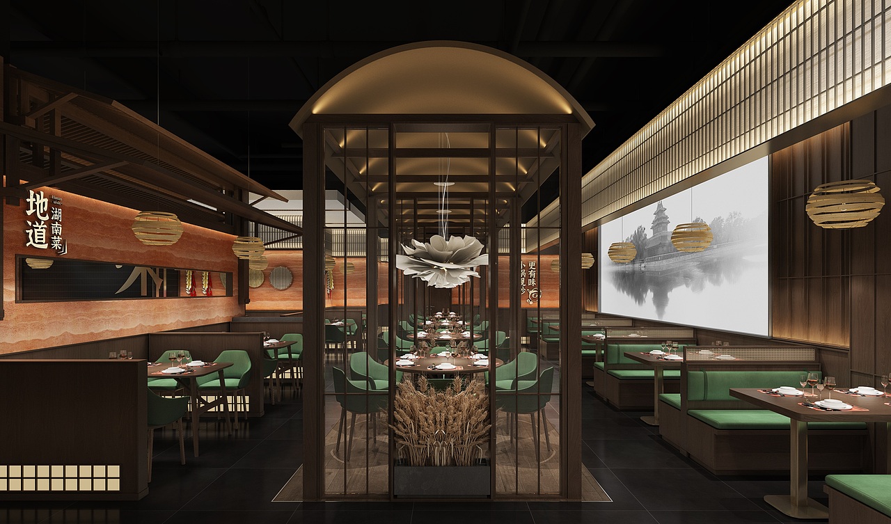 【爷爷家的粥铺】湘菜馆空间设计案例!— 花万里出品