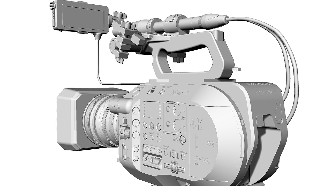 索尼fx9摄影机3D模型