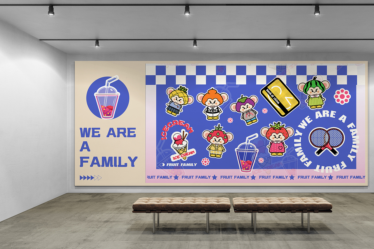 水果家族六姐妹（图ZMzAwMzI5Nzg0） - 新锐潮流插画 - 站酷设计师王小花0411原创素材 - 站酷ZCOOL