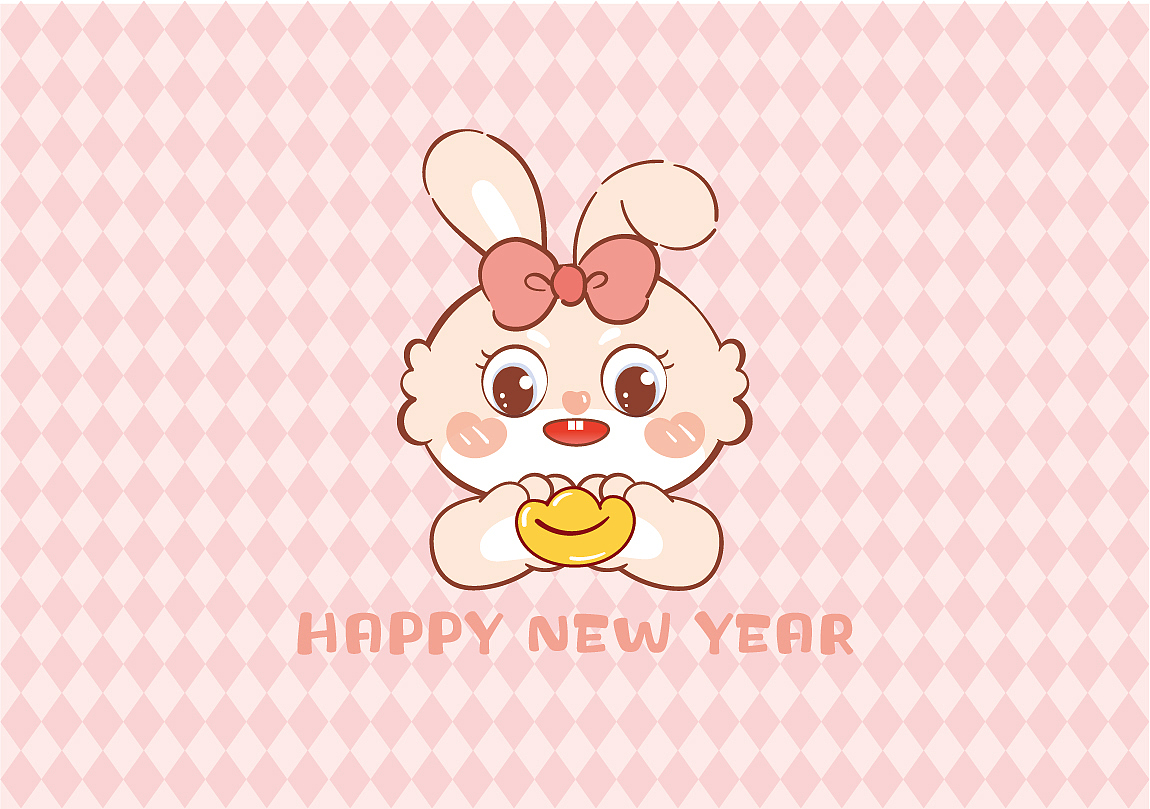 阿茹生肖IP蜜糖兔 插画卡通可爱壁纸平板保护套手机壳