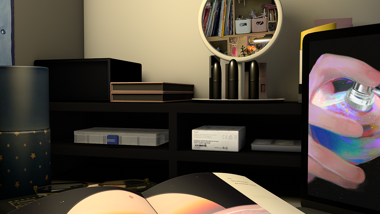 宿舍桌子写实建模（图ZMzQxNjkzNDQ4） - 场景 - 站酷设计师寒叶04原创素材 - 站酷ZCOOL