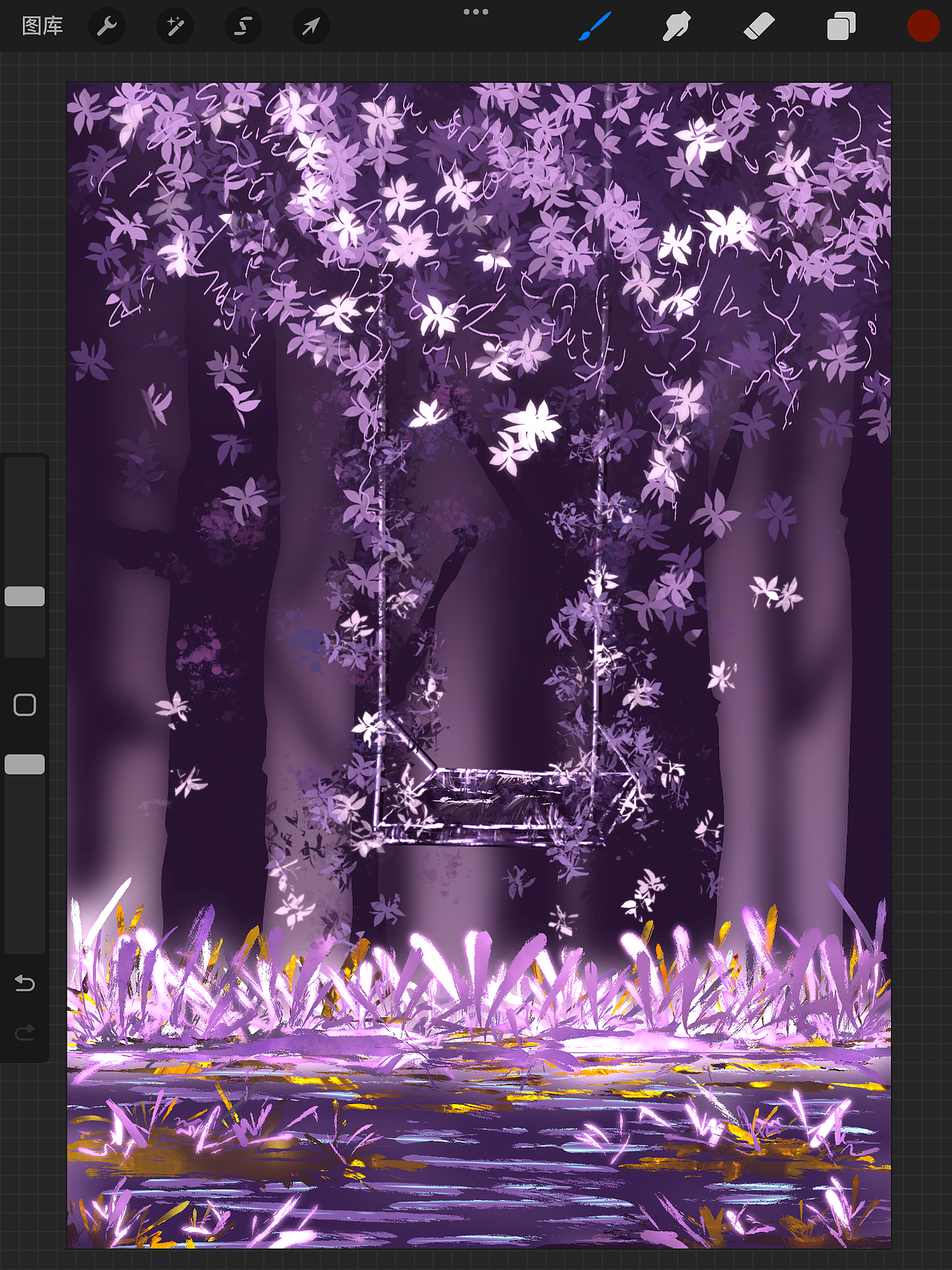 紫藤花procreate练习