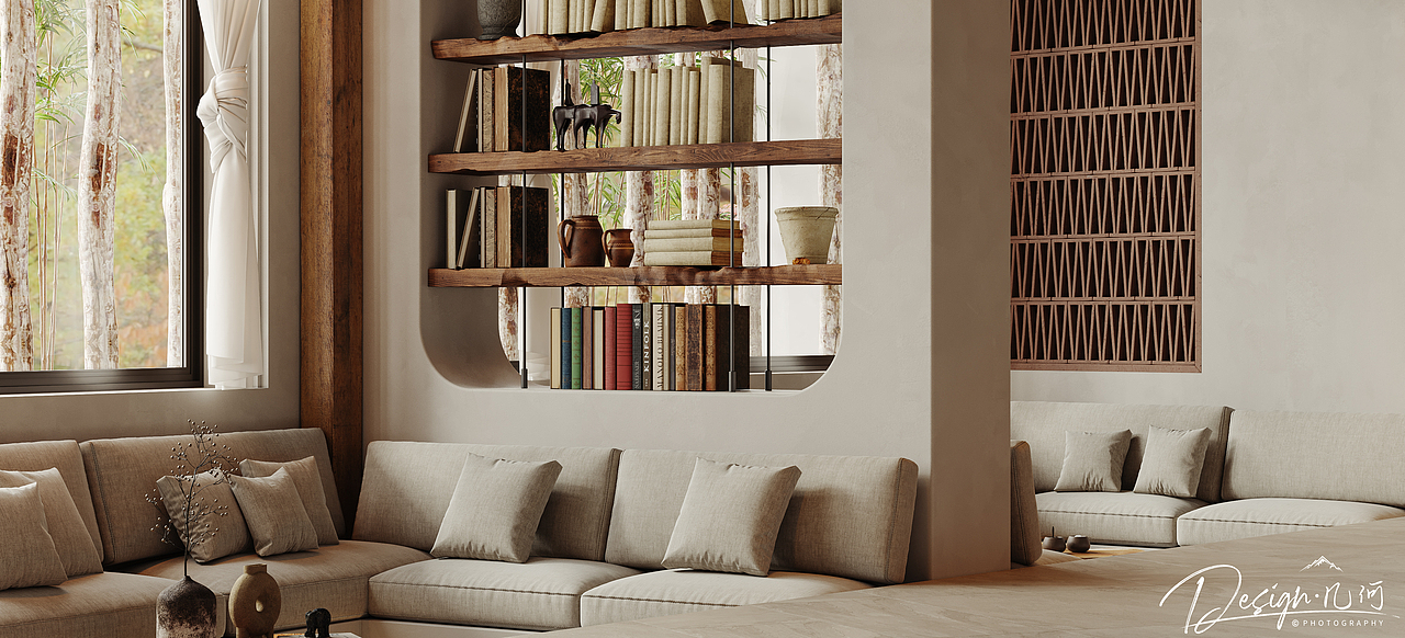 几何空间视觉表现 | 侘寂民宿