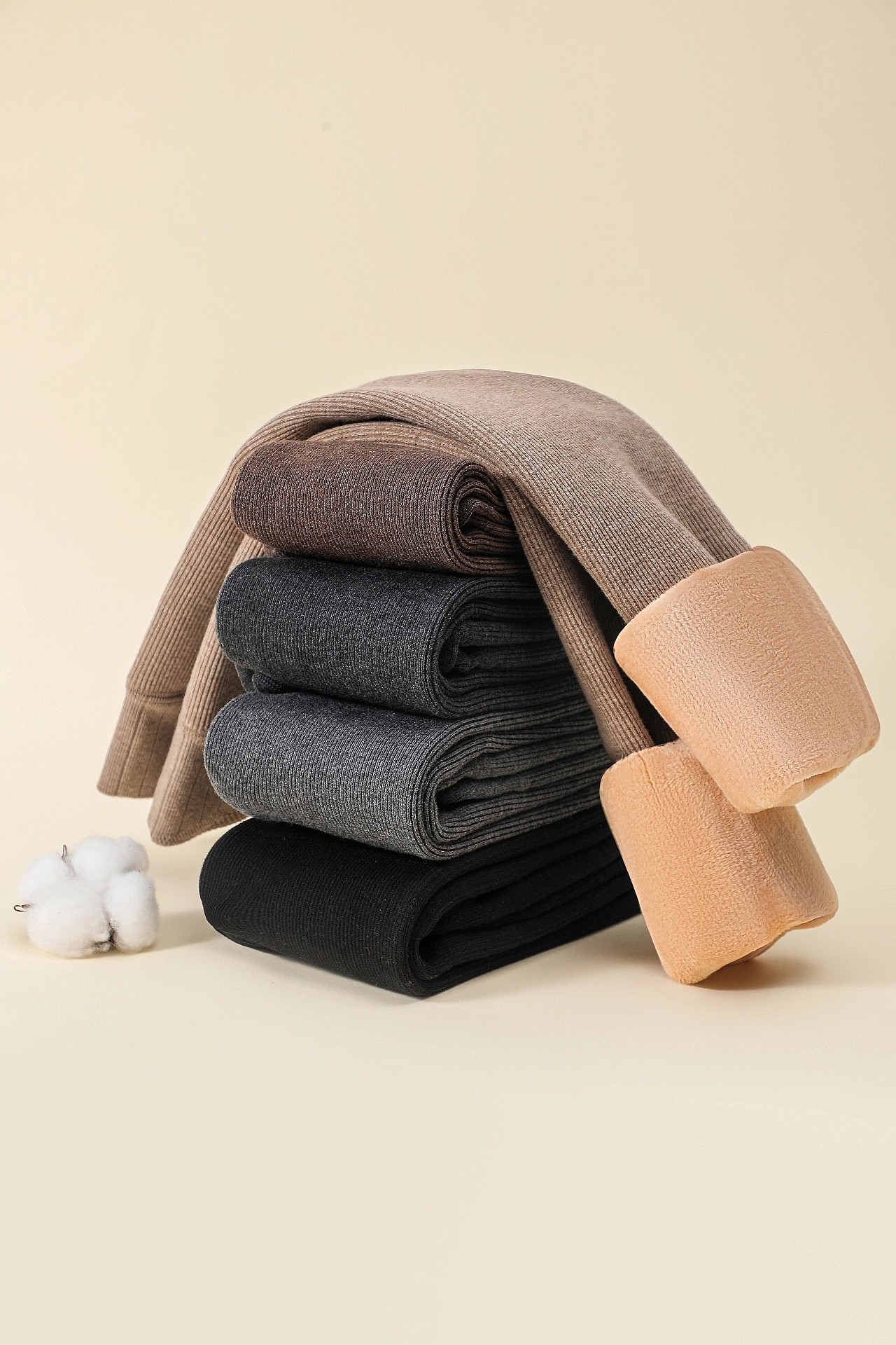 加绒打底裤拍摄