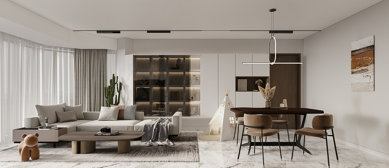 深圳口山设计:南山花果山大厦,无主灯衬托出的高级美