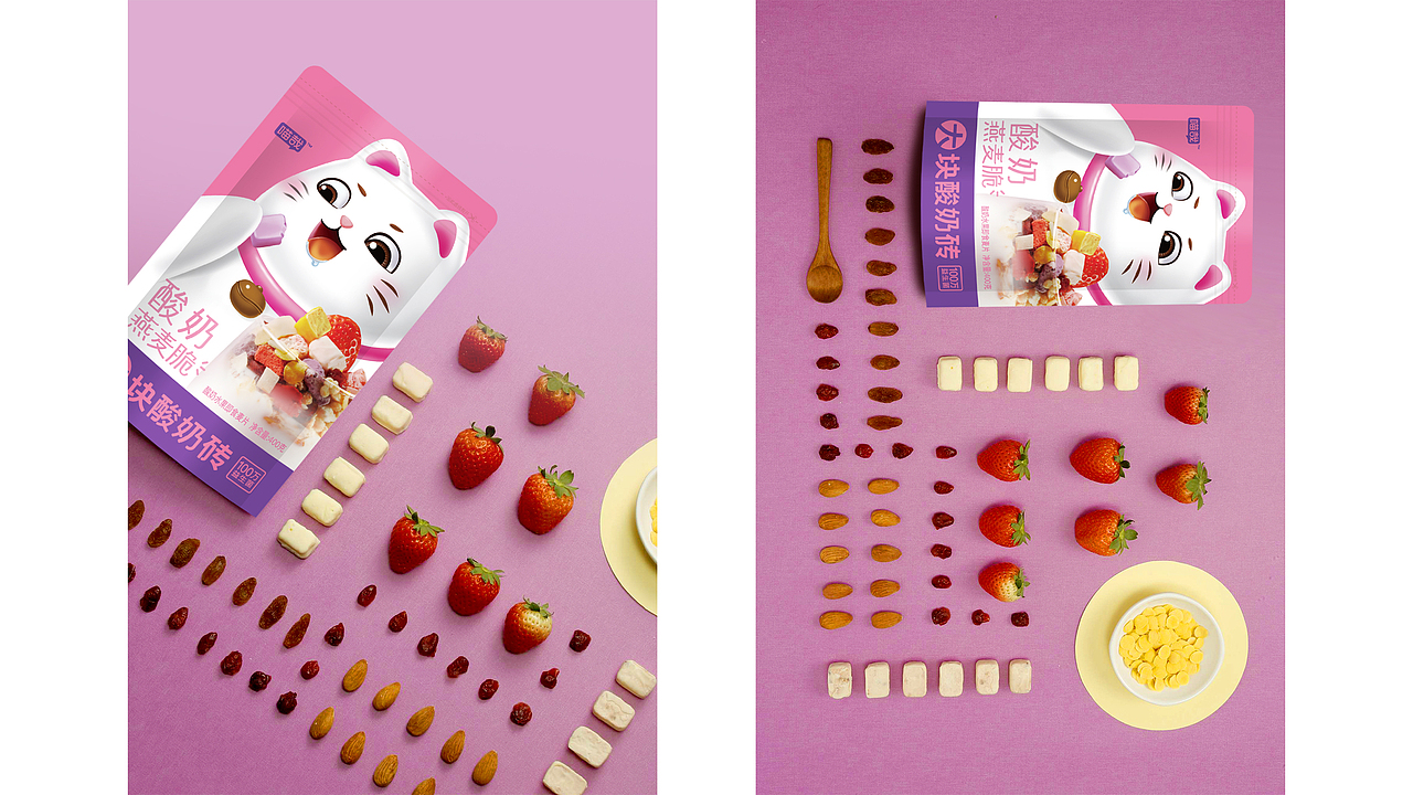 喵哉燕麦脆包装设计（图ZMzU1ODM4ODcy） - 包装 - 站酷设计师哇力原创素材 - 站酷ZCOOL