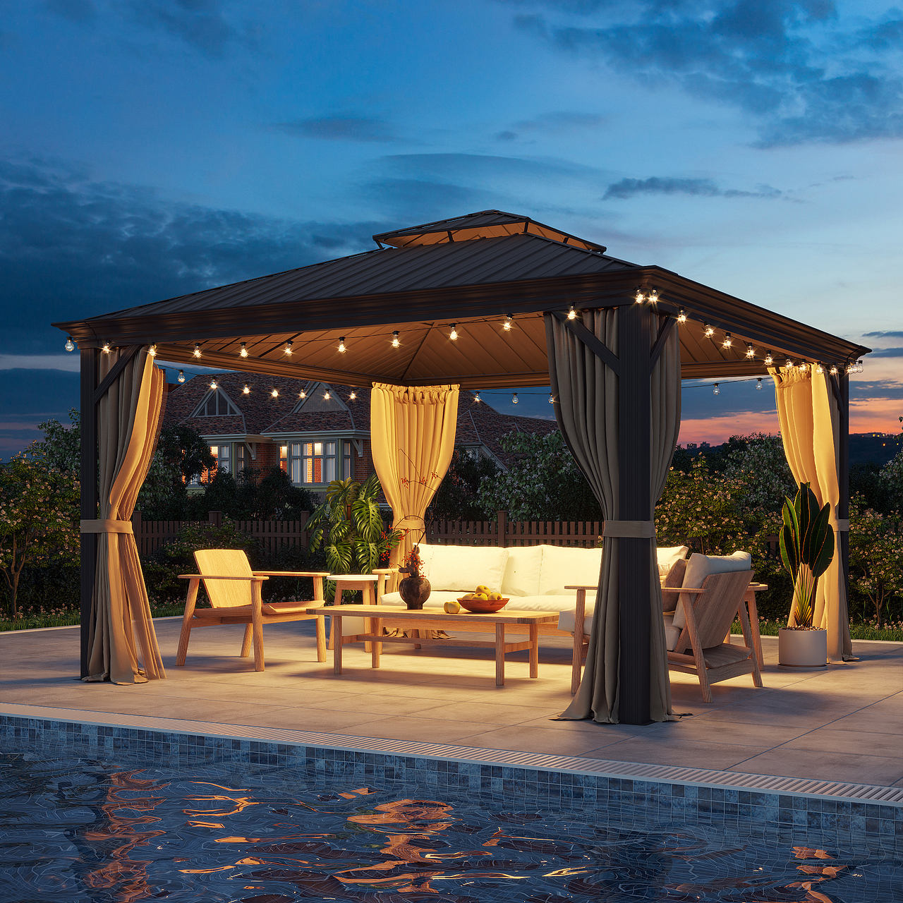 亚马逊 户外家具 户外凉亭 跨境电商（图ZMzY3MzkyNjg0） - 场景 - 站酷设计师小辛爱睡觉原创素材 - 站酷ZCOOL