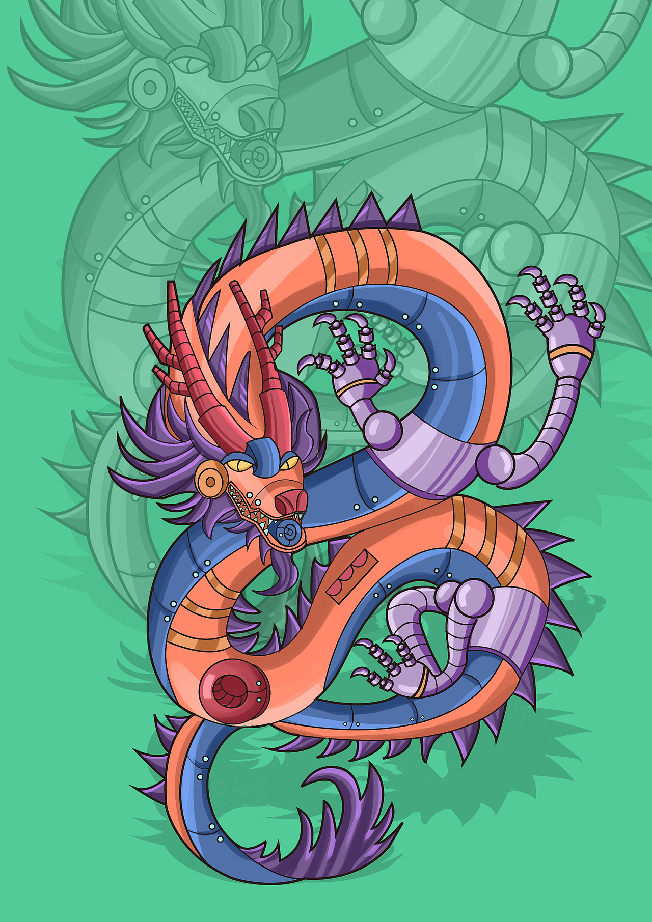 朋克風(fēng)十二生肖原創(chuàng)（圖ZMzAzMzExMjI0） - 商業(yè)插畫 - 站酷設(shè)計(jì)師西瓜不西很瓜原創(chuàng)素材 - 站酷ZCOOL