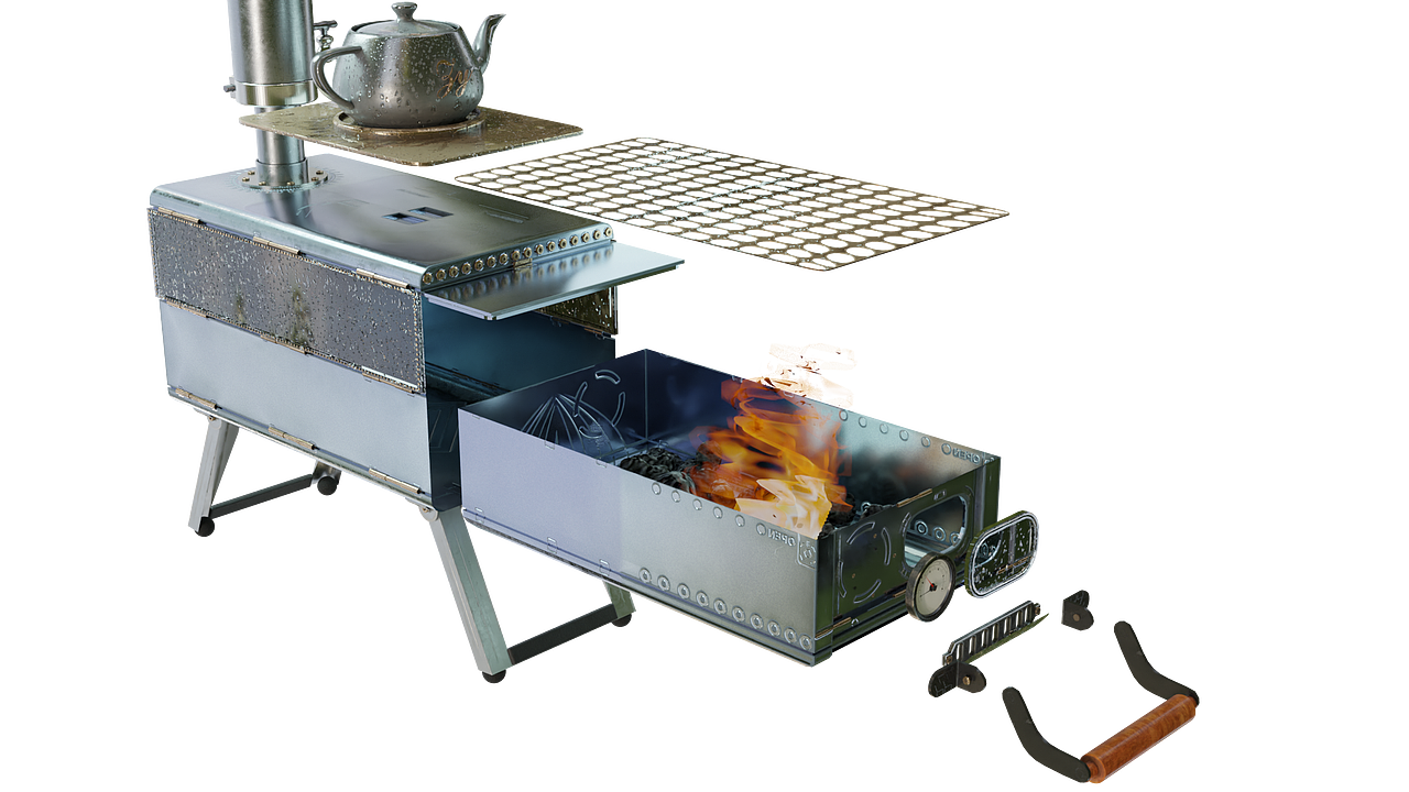 便携式户外柴火炉设计