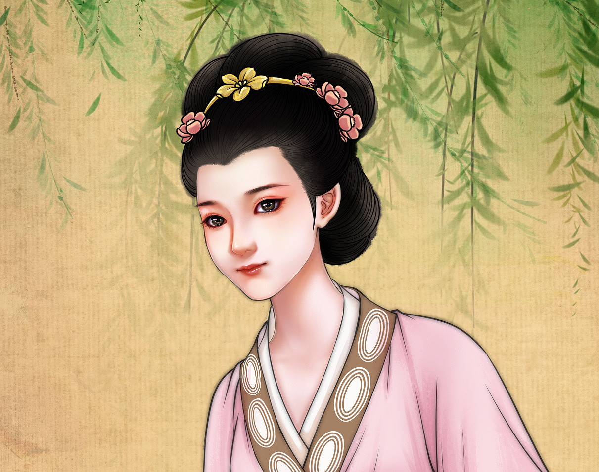 汉服少女（图ZMzA4NDcxNTU2） - 商业插画 - 站酷设计师秀手江湖原创素材 - 站酷ZCOOL
