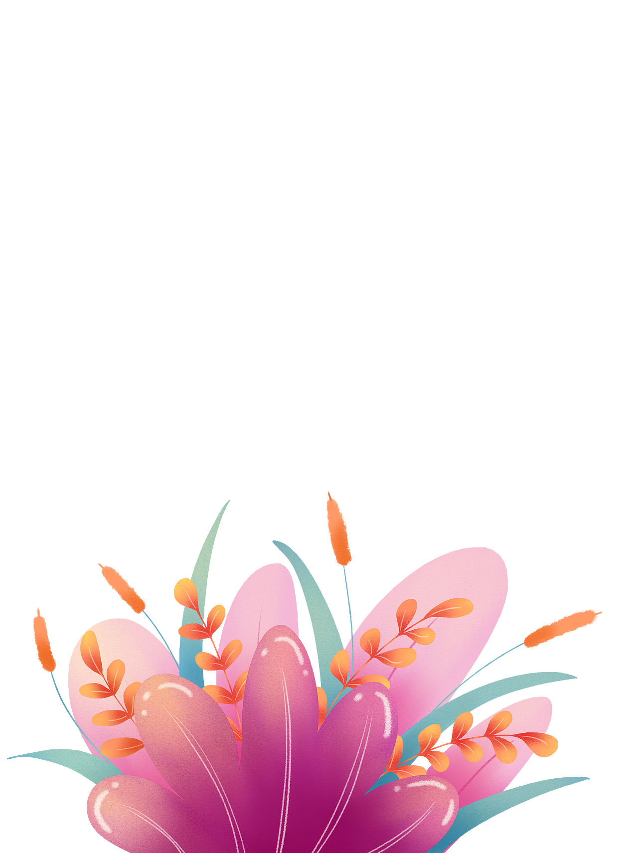 手绘小清新植物插画（图ZMzM2ODM4NTA4） - 创作习作 - 站酷设计师可爱的招财宝贝原创素材 - 站酷ZCOOL