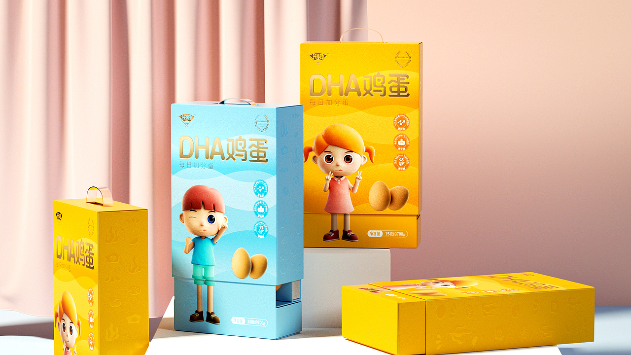 包装丨DHA 鸡蛋包装设计