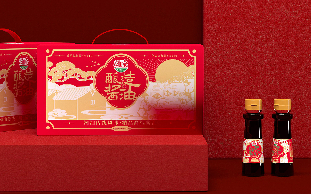 狮宝酱油包装（图ZMzE0NjAzMjA0） - 包装 - 站酷设计师普宁品牌包装原创素材 - 站酷ZCOOL
