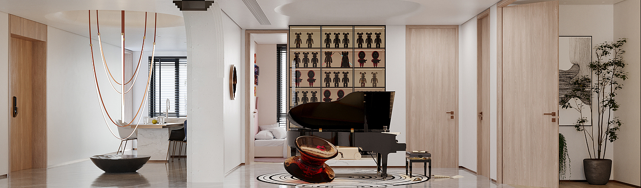 大平层|室内设计|效果图表现（图ZMzEwMTMwMjMy） - 家装设计 - 站酷设计师星海空间视觉表现原创素材 - 站酷ZCOOL