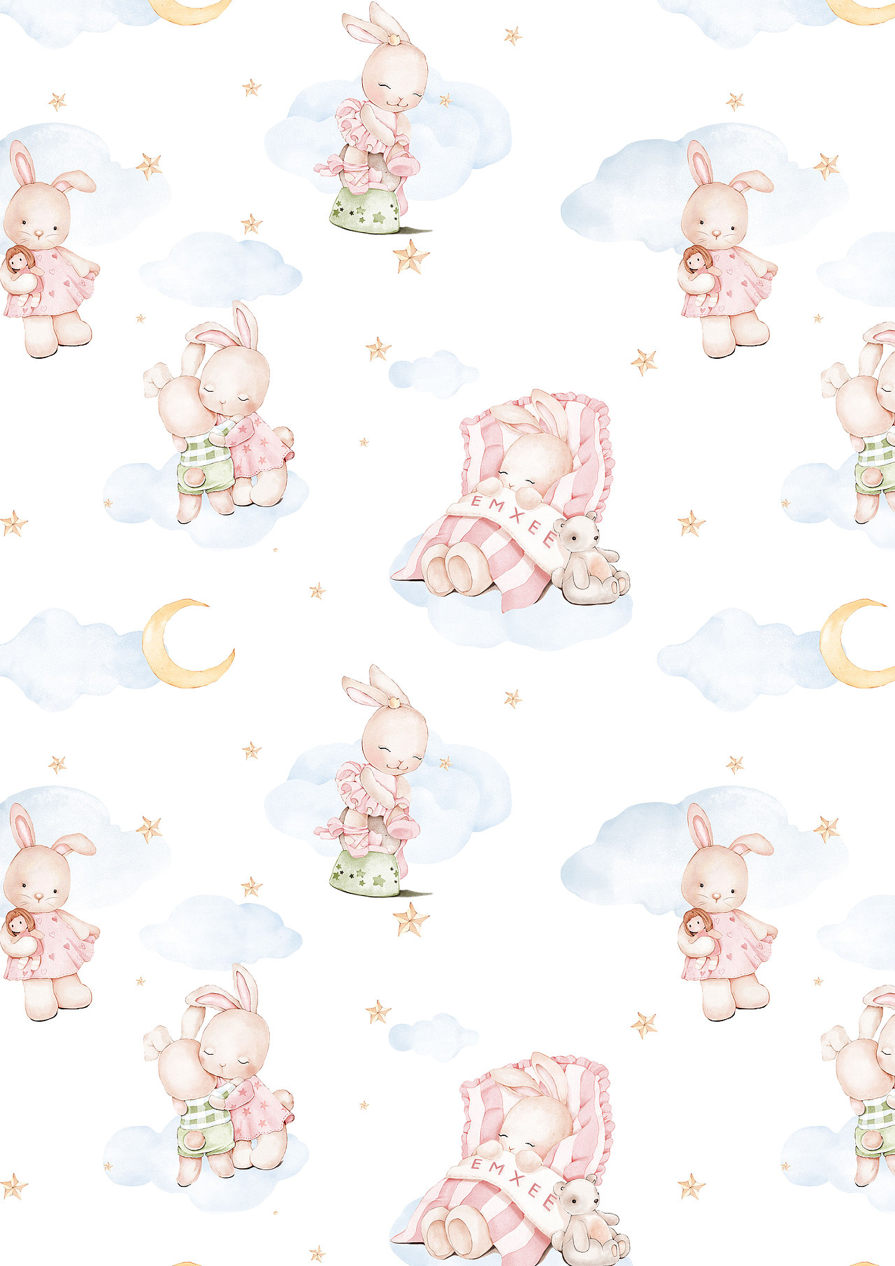 布料插画印花-写实水彩