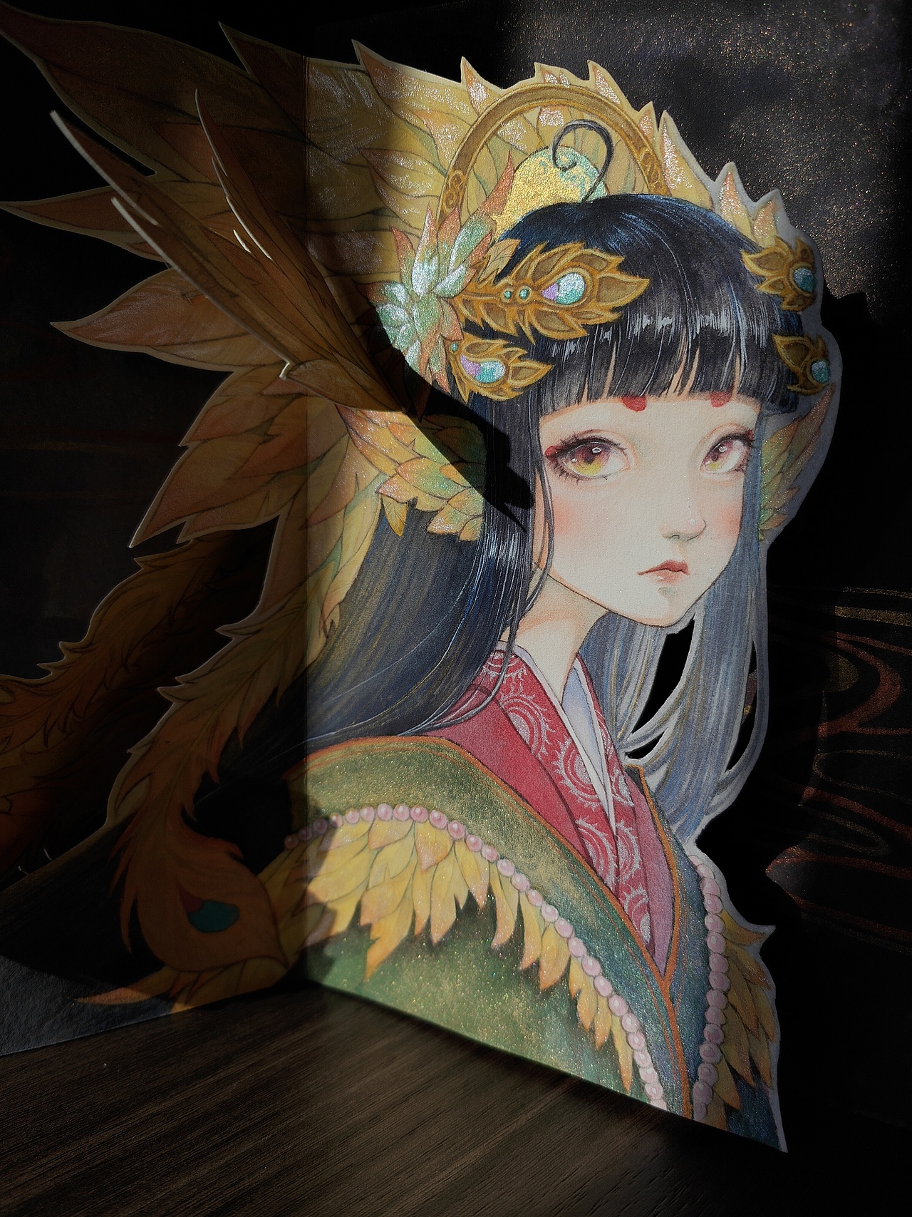 立体贺卡《凤遥》（图ZMzA0OTc0NDIw） - 绘本 - 站酷设计师夜诗吟原创素材 - 站酷ZCOOL