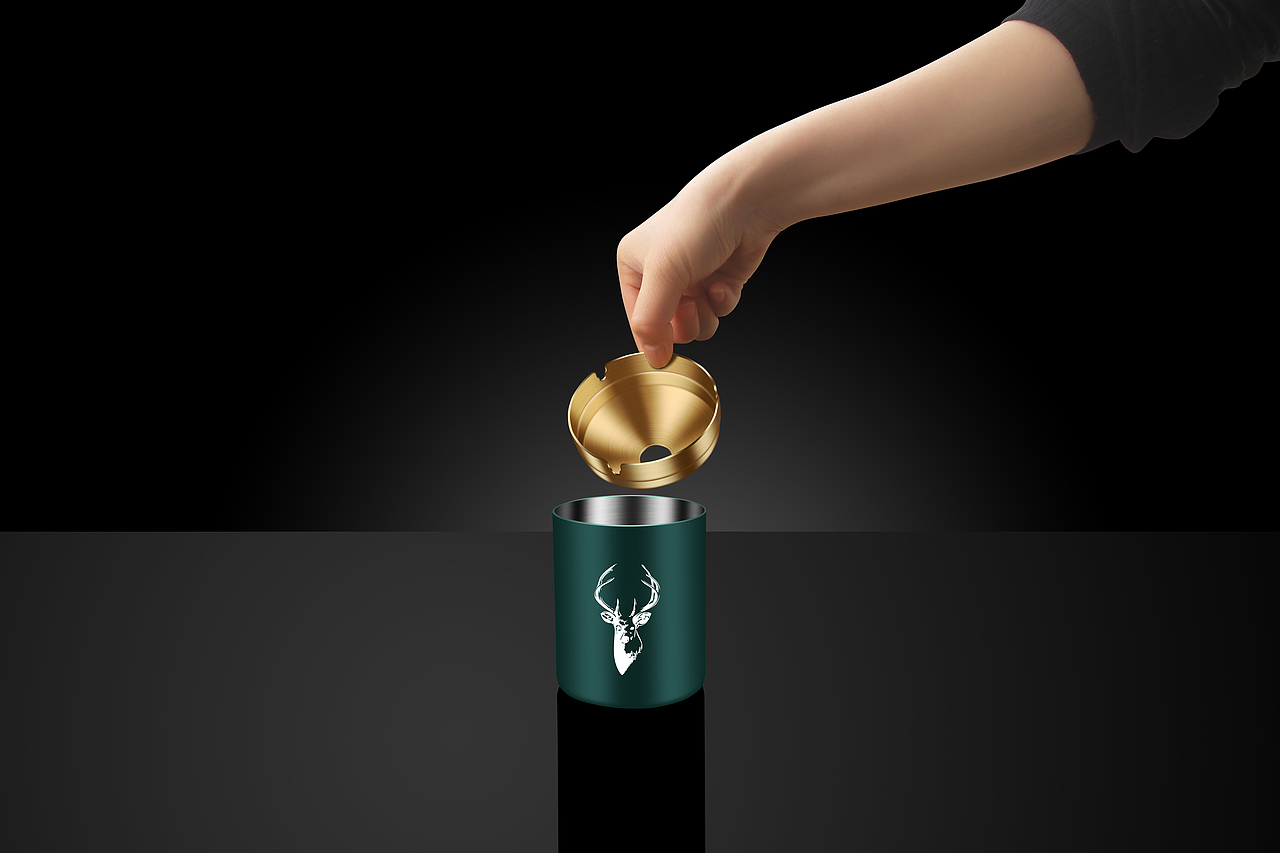 不锈钢烟灰缸精修