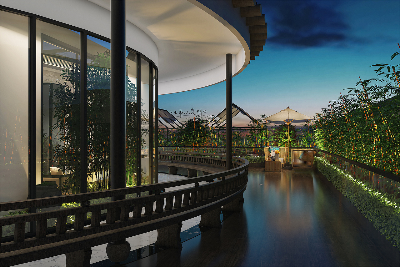 新中式茶室庭院,格调高雅