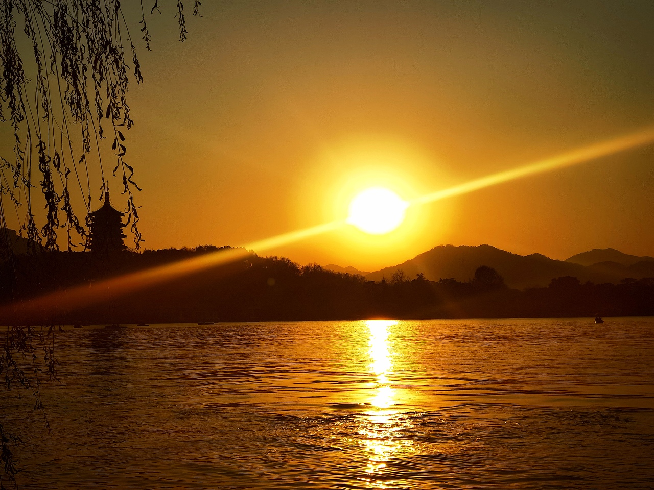 西湖-夕阳