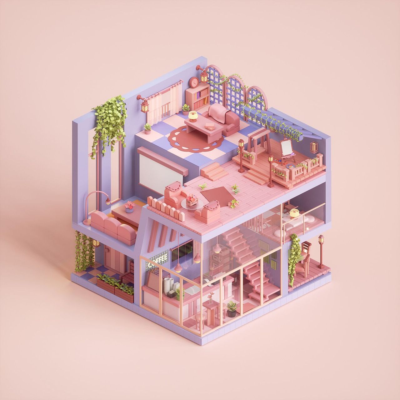 C4D零基础第五期学员作品——NiaoNiao的C4D课堂（上)（图ZMzE2Mzg1NzMy） - 场景 - 站酷设计师我就是NiaoNiao原创素材 - 站酷ZCOOL