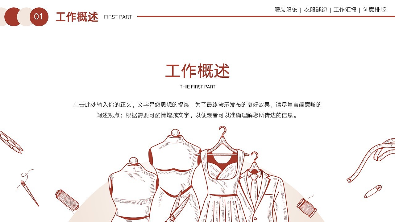 免费PPT模板!服装服饰纺织缝纫PPT!