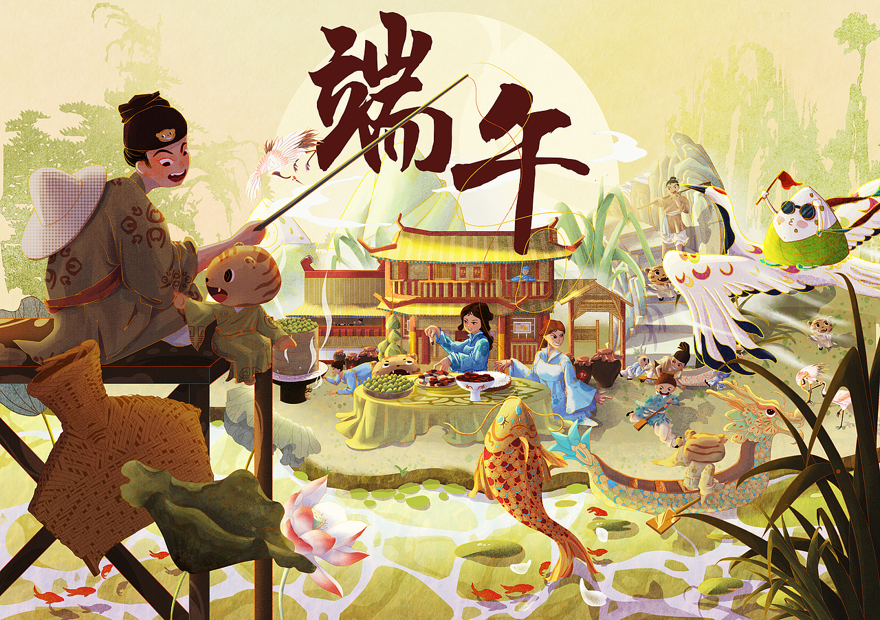 端午（图ZMzAzNTAyMzUy） - 商业插画 - 站酷设计师东南v原创素材 - 站酷ZCOOL
