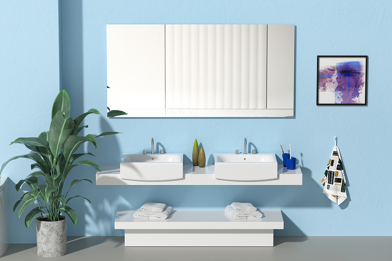 c4d 场景图三维渲染 全身镜