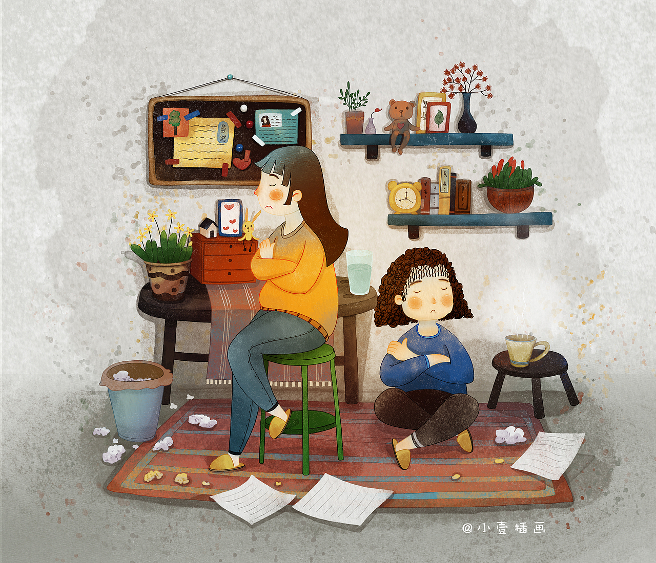 2023年前的总结（图ZMzQzOTAyNjc2） - 绘本 - 站酷设计师小壹插画原创素材 - 站酷ZCOOL