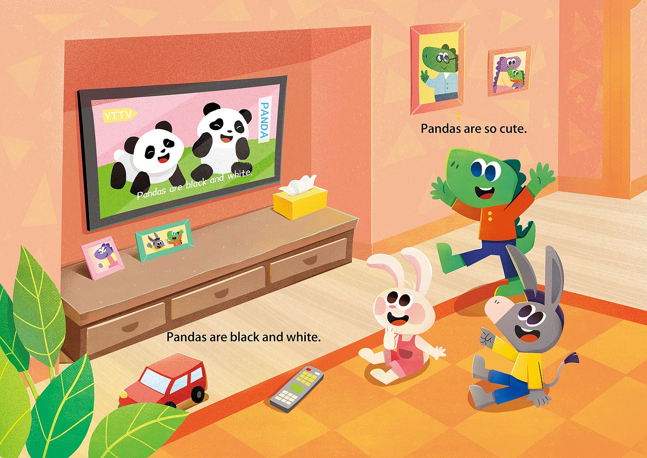 英语故事绘本6《The Panda Park》|儿童插画