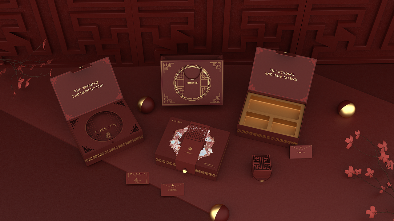 中式礼盒 可售卖稿件工艺图（图ZMzAzNDkyNTIw） - 包装 - 站酷设计师小杨不会画画原创素材 - 站酷ZCOOL