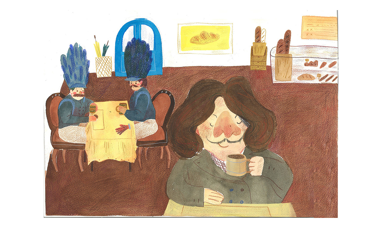 配图插画《鼻子》 尼古拉果戈里（图ZMzI1ODAxMTA4） - 儿童插画 - 站酷设计师阿栗Ooo原创素材 - 站酷ZCOOL