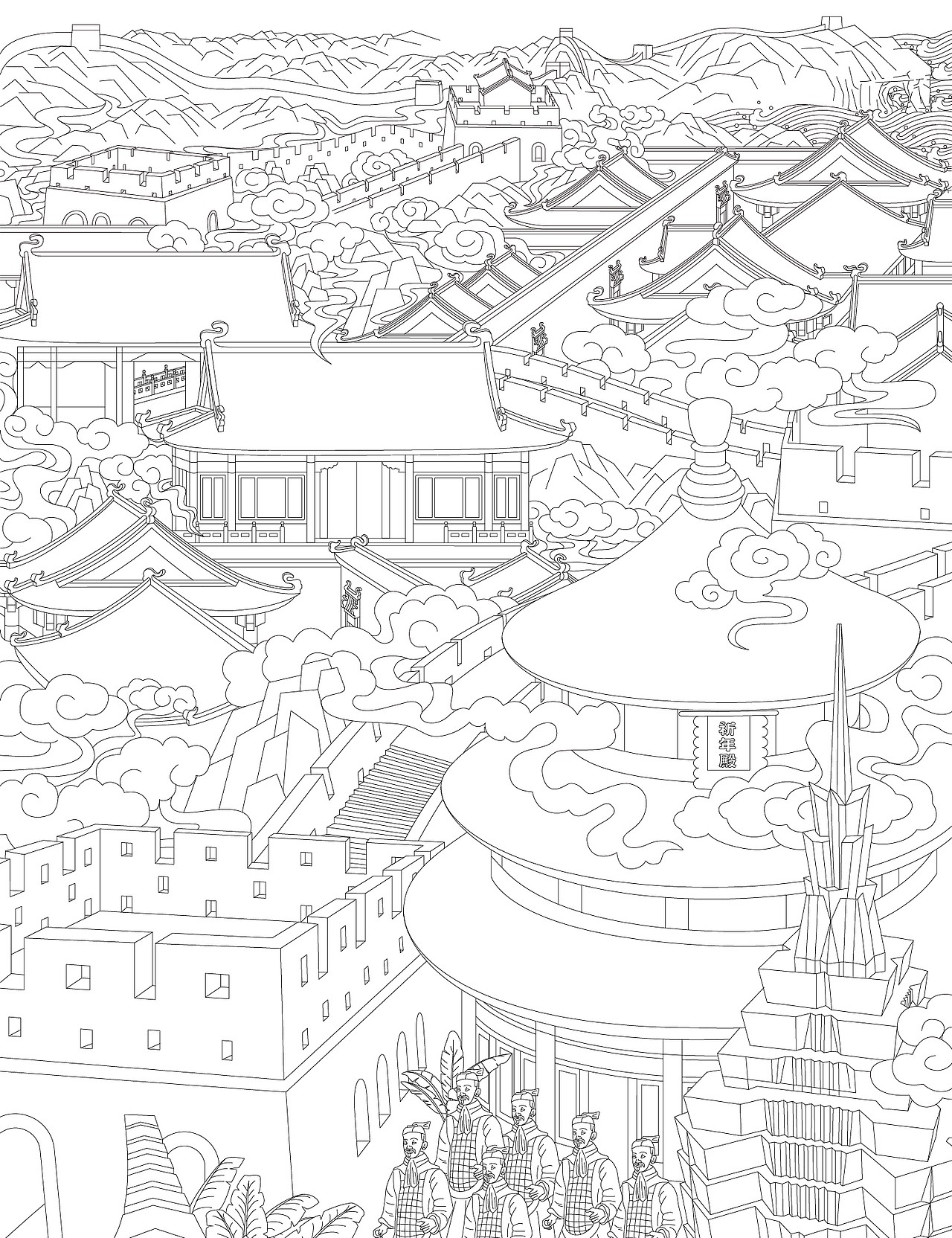 与安美合作的插画