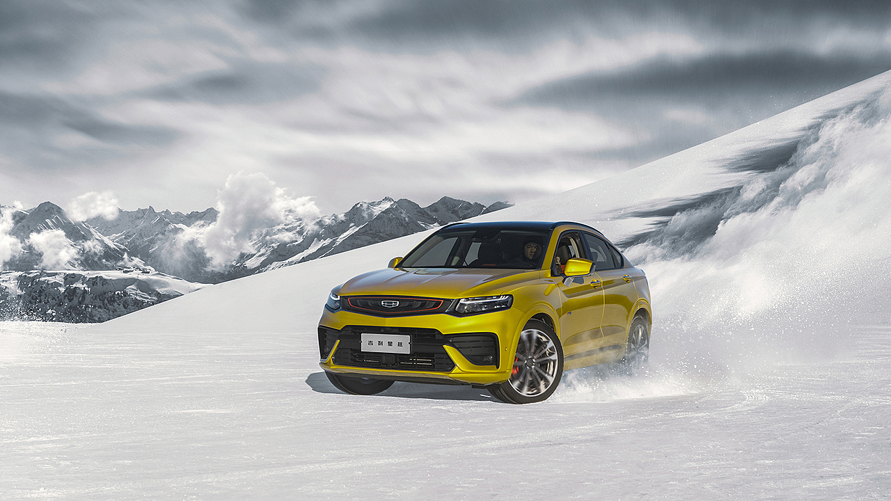 汽车修图合成 吉利汽车合成制作