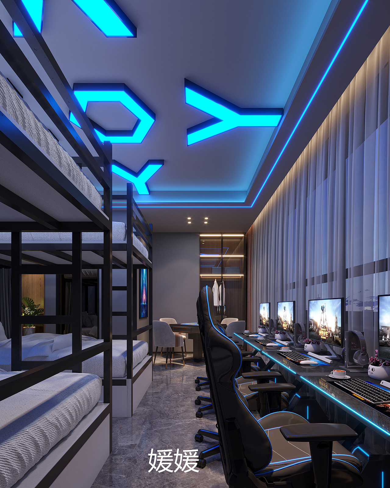 电竞酒店（图ZMzUxMjYxMTQ0） - 家装设计 - 站酷设计师媛计划原创素材 - 站酷ZCOOL