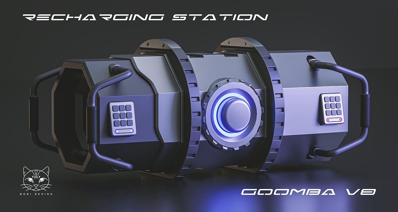 blender科幻充电电池临摹