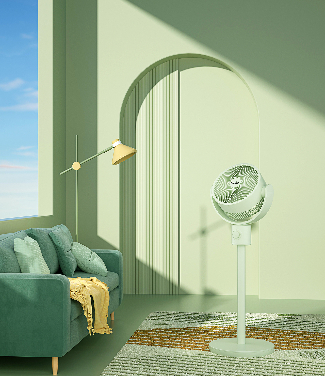 库思特循环风扇场景渲染（图ZMjk5OTYzNDk2） - 产品 - 站酷设计师是玉娇呀原创素材 - 站酷ZCOOL