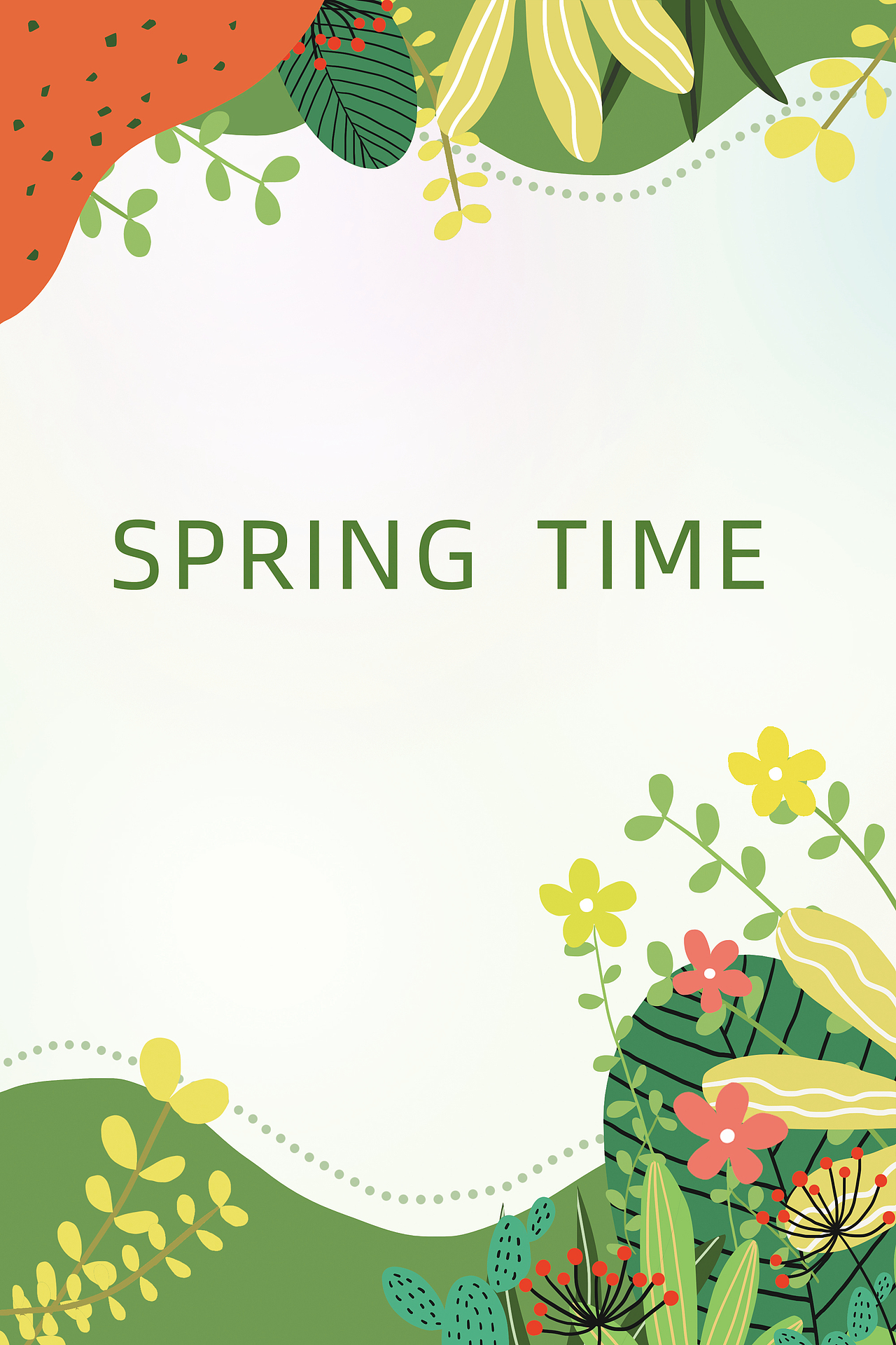 春季主題綠色插畫(huà)（圖ZMzYyMTE3NDA0） - 包裝 - 站酷設(shè)計(jì)師雨田阿瑞原創(chuàng)素材 - 站酷ZCOOL