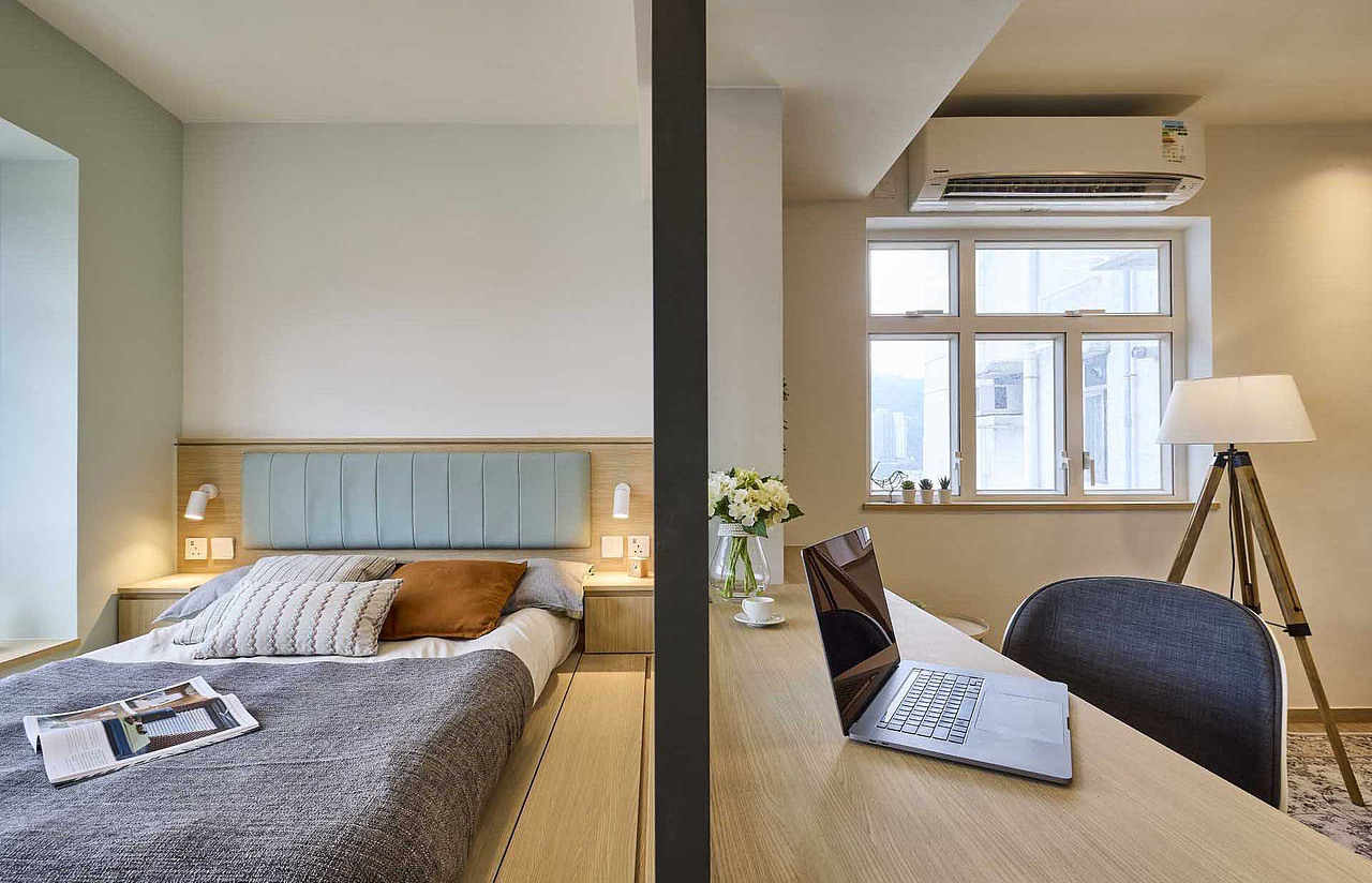 家装设计案例鉴赏——32㎡原木明亮精致小户型装修设计（图ZMzI2NjQzMDc2） - 家装设计 - 站酷设计师成都有木设计原创素材 - 站酷ZCOOL