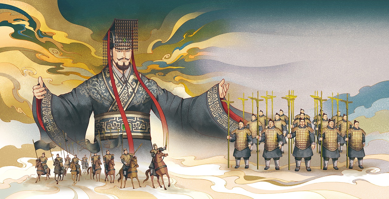 秦始皇本纪 绘本（图ZMzUwNzI2OTU2） - 绘本 - 站酷设计师仨俩一原创素材 - 站酷ZCOOL