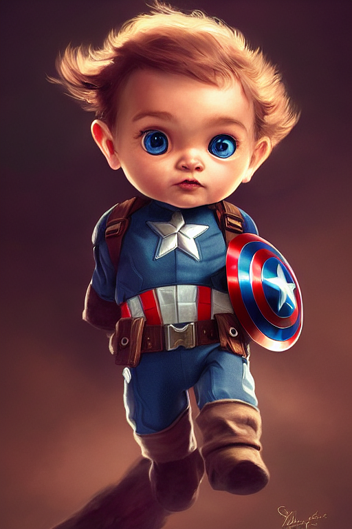 AI midjourney制作 复仇者联盟 婴儿版