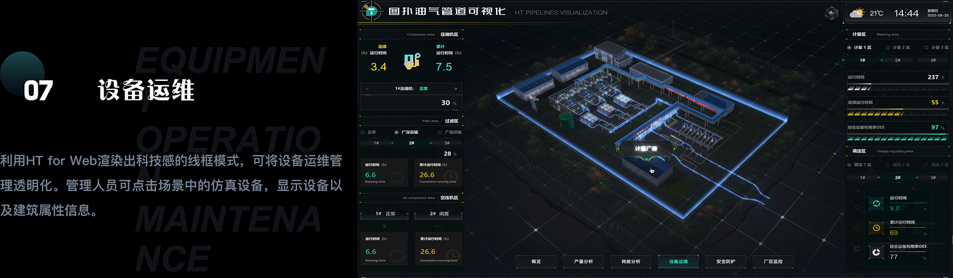 图扑软件数字孪生油气管道站，搭建油气运输管控平台