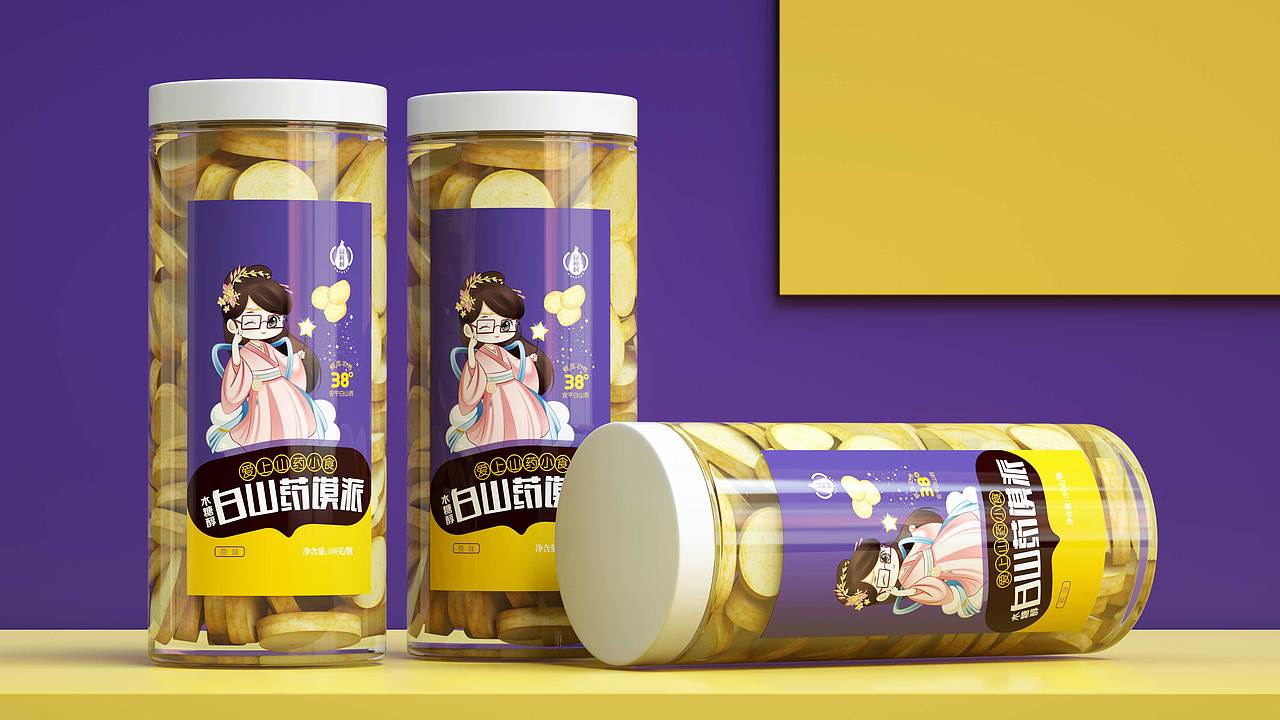 富裕村山药小食系列产品包装设计
