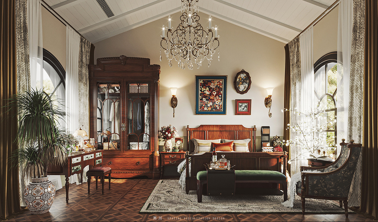 美式复古（贰） 丨 而川视觉（图ZMzM2NjgyNTUy） - 家装设计 - 站酷设计师而川视觉原创素材 - 站酷ZCOOL